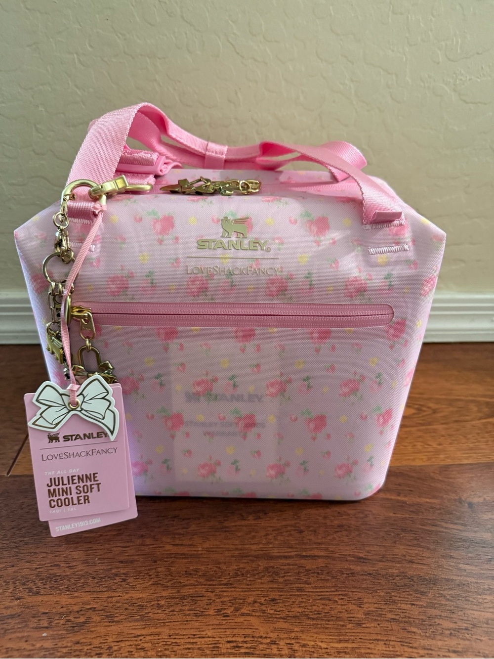 LoveShackFancy Pink Floral Mini Cooler Bag